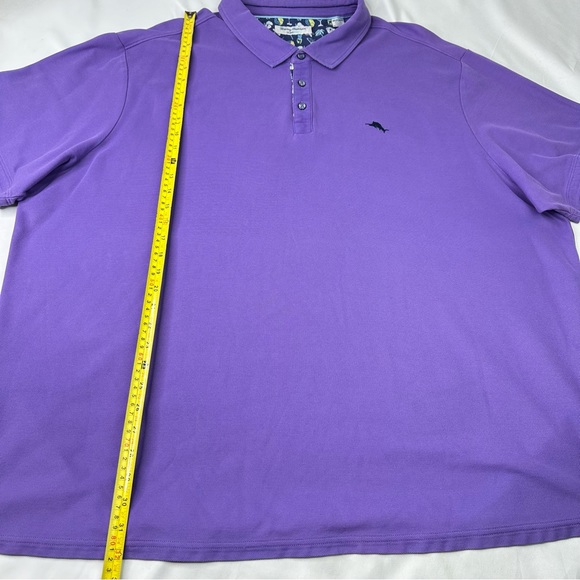 Tommy Bahama Mens Island Zone Supima Purple Short Sleeve Polo Shirt Size 4XLB - Picture 7 of 9